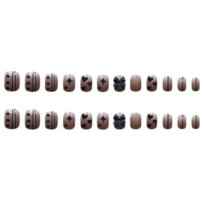 Parches de Uñas Mariposa Negra con Diseño Estelar - Image 7