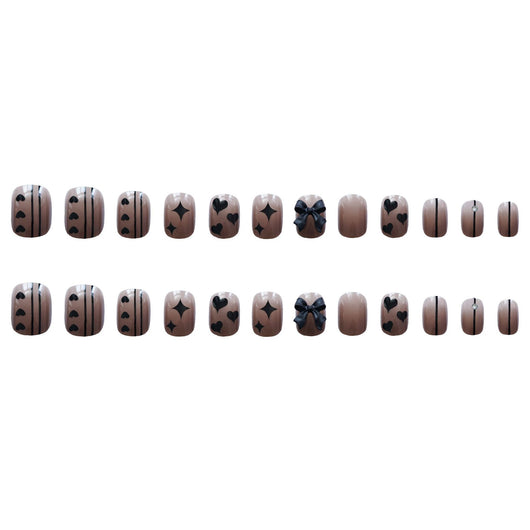 Parches de Uñas Mariposa Negra con Diseño Estelar - Image 7