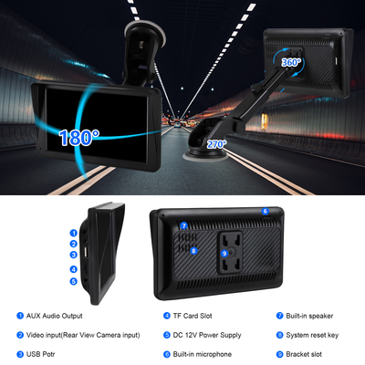 Autoestéreo Portátil 7" con CarPlay Inalámbrico, Android Auto y Bluetooth 5.0 - Image 11