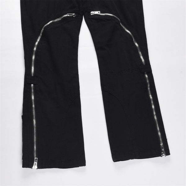 Jeans Rectos con Diseño de Patchwork