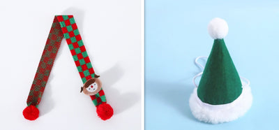 Bufanda y Gorro Navideño para Mascotas - Lana Tejida con Diseño Copo de Nieve y Papá Noel - Image 23