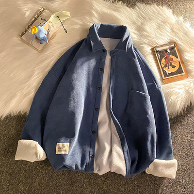 Chaqueta Camiseta de Pana Manga Larga para Hombre - Image 9
