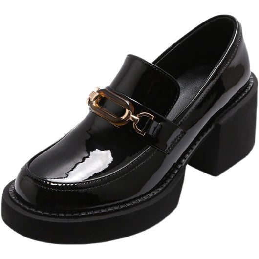 Zapatos Mary Jane Tacón Alto Punta Cuadrada Estilo Hepburn - Image 5