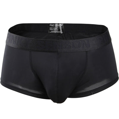 Bóxer Hombre Tela Seda Hielo Cintura Baja Banda Elástica Ancha - Image 4