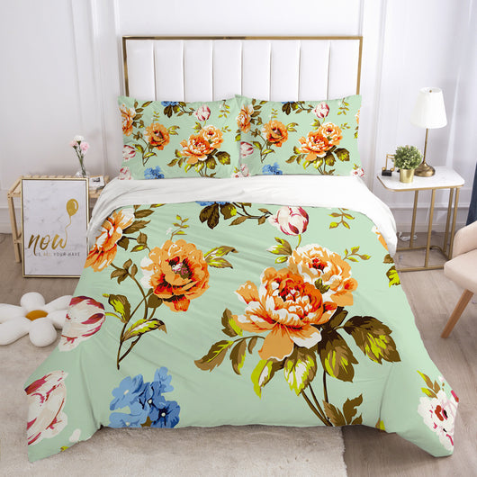 Juego de Cama Nordic Primavera Funda Nórdica Hojas Verdes - Image 2