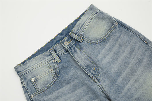 Jeans Skinny Ajustados con Patrón de Rayo Estilo Calle Americana para Hombre - Image 11