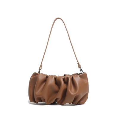 Bolso de Cuero Genuino con Pliegues y Asa Simple - Image 7