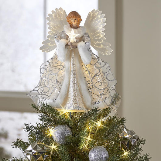 Ángel Dorado Luminoso para Punta de Árbol de Navidad con LED - Image 10