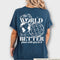 Playera Holgada de Algodón con Estampa Cielo Estrellado y Tierra 2D