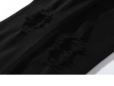 Jeans Negros Rotos Estilo Urbano para Hombre - Image 17