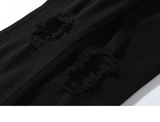 Jeans Negros Rotos Estilo Urbano para Hombre - Image 17