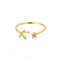 Golden stainless steel unisex ring Dorado K