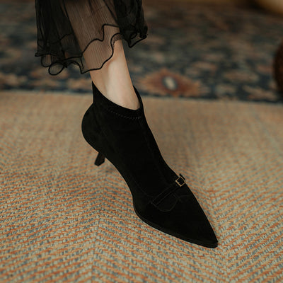 Botas Negras para Mujer con Tacón Fino - Elegantes y Versátiles - Image 2