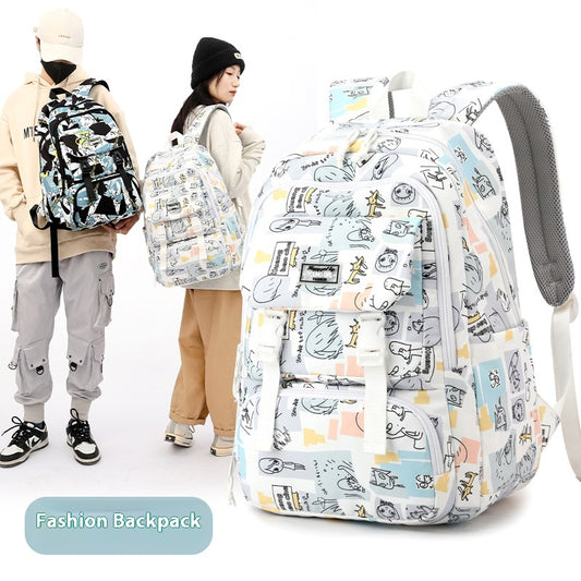 Mochila Escolar Impresa de Gran Capacidad para Estudiantes de Secundaria - Image 2