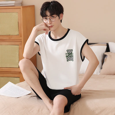 Pijama Tipo Chaleco sin Mangas para Hombre - Algodón Puro Verano - Image 8