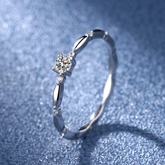 Anillo de Bodas con Moissanita de Moda - Diamante Brillante - Image 5