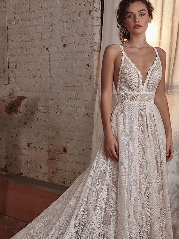 Vestido de Novia Vintage con Encaje y Mangas Largas - Image 7