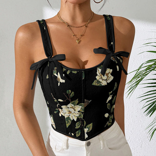 Chaleco Vintage Floral Estilo Europeo y Francés - Image 14