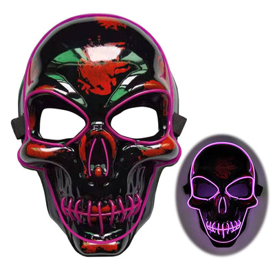 Máscara de Esqueleto LED Brillante para Halloween - Image 17
