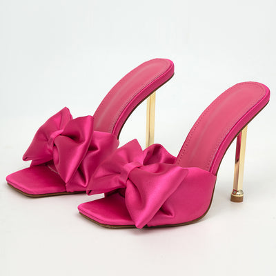 Sandalias de Tacón Alto con Punta Cuadrada y Detalle Mariposa para Mujer - Image 4