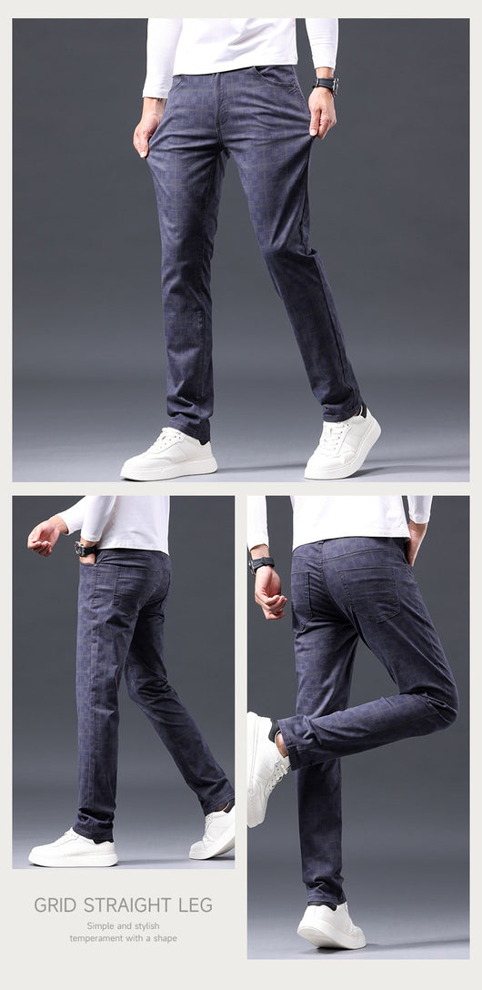 Pantalones Casuales de Algodón Estilo Británico para Hombre - Image 16