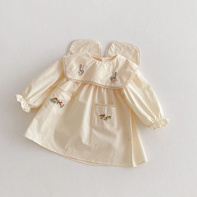 Vestido Infantil Coreano con Bordado de Conejo Animado - Image 8