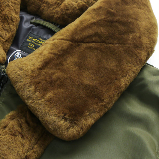 Chaqueta de Algodón con Cuello de Pelaje Grueso para Hombre - Image 14