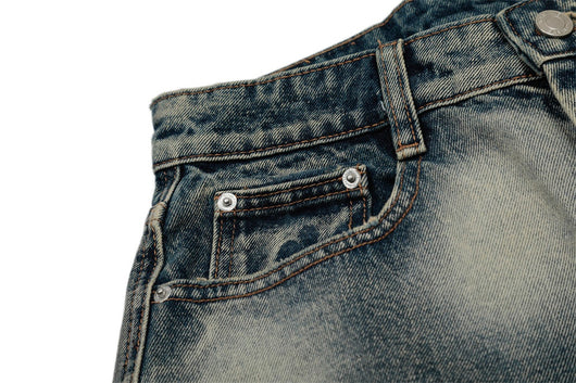 Pantalones Denim Tie-dye Punk Cintura Media - Image 23