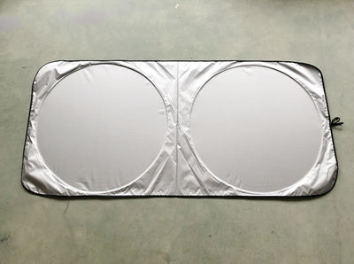 Parasol Automotriz Doble Círculo Plateado - Protector Solar Frontal - Image 18