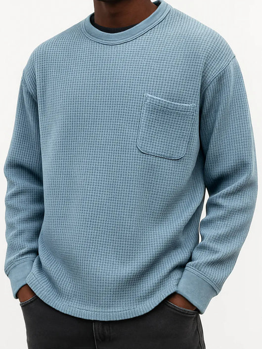 Sudadera Casual Cuello Redondo Manga Larga Talla Grande para Hombre - Image 18