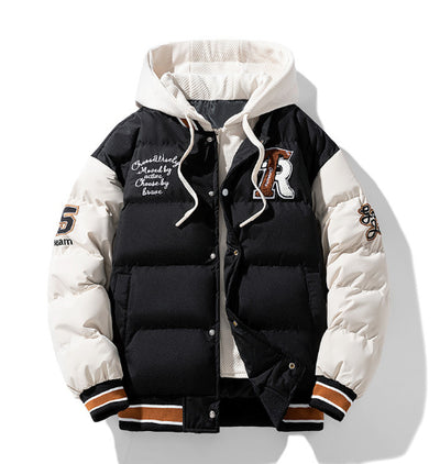 Chaqueta Acolchada de Algodón con Efecto Dos Piezas para Hombre - Image 12