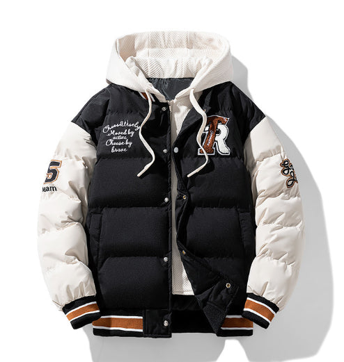 Chaqueta Acolchada de Algodón con Efecto Dos Piezas para Hombre - Image 12