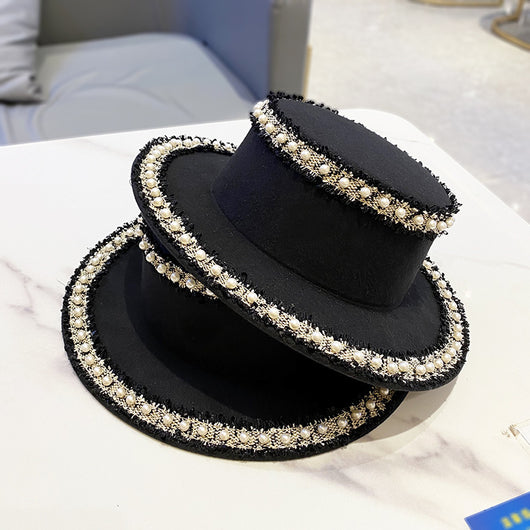 Sombrero de Lana para Mujer con Perla - Estilo Bucket Elegante - Image 3
