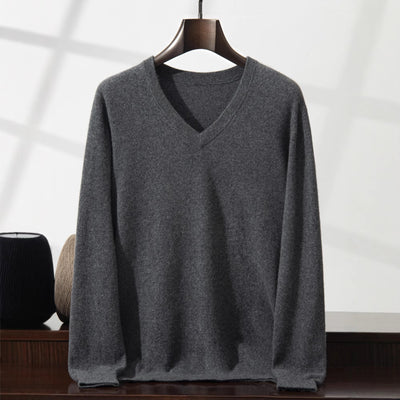 Suéter Minimalista Cuello en V para Hombre - Image 4