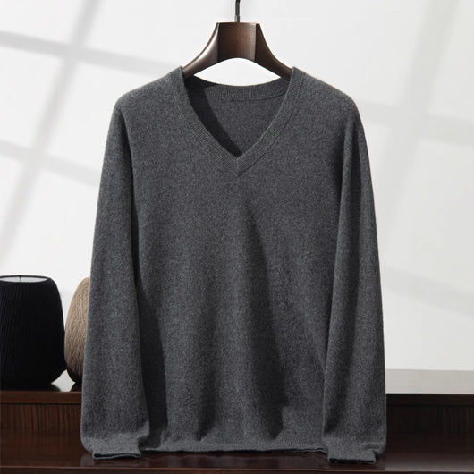 Suéter Minimalista Cuello en V para Hombre - Image 4