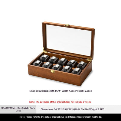 Estuche de Madera Maciza para Coleccionar y Exhibir Relojes de Pulsera - Image 4