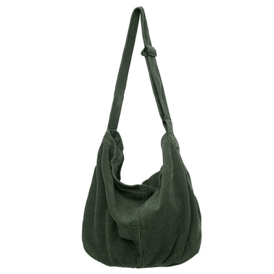 Bolsa Bandolera de Pana Espaciosa Minimalista y Casual - Image 7