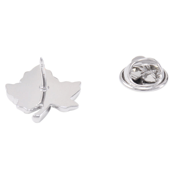 Broche de Plata con Hoja - Alfiler de Cuello Elegante