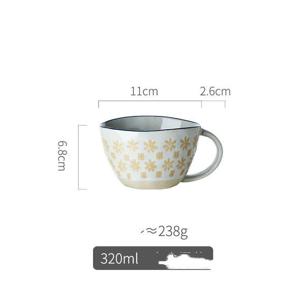 Taza de Cerámica Artesanal con Relieve Pastoril Retro - Image 3