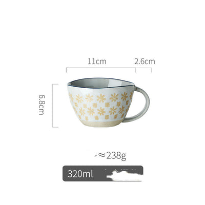 Taza de Cerámica Artesanal con Relieve Pastoril Retro - Image 3