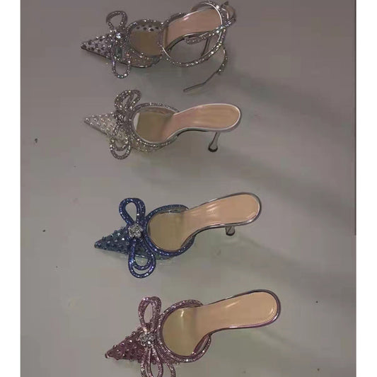 Pantuflas Stiletto Elegantes de Malla Abierta Talla Grande - Image 2