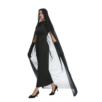 Capa de Bruja Encaje Europeo Americano para Halloween - Image 5
