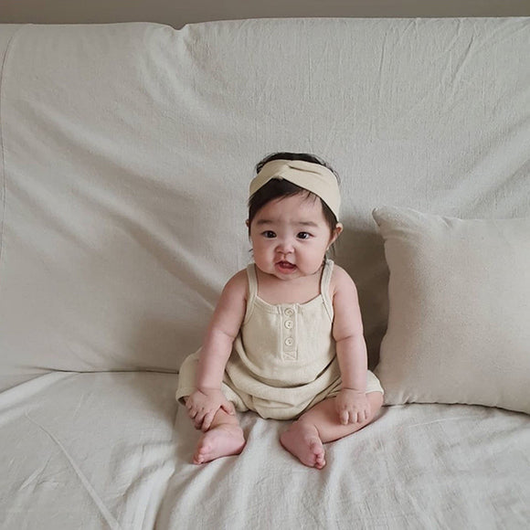 Pijama Romper de Algodón Waffle para Bebé - Diseño Fresco y Cómodo