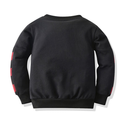 Conjunto Deportivo Cuadros Rojo y Negro - Sudadera Bicolor con Pantalón Trendy - Image 4