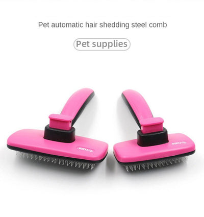 Peine Deslanador de Acero Inoxidable para Perros y Gatos - Cepillo Automático Antideslizante - Image 2