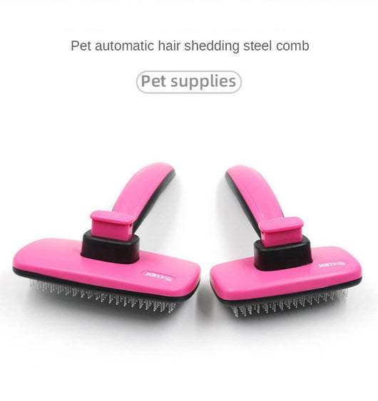 Peine Deslanador de Acero Inoxidable para Perros y Gatos - Cepillo Automático Antideslizante - Image 2