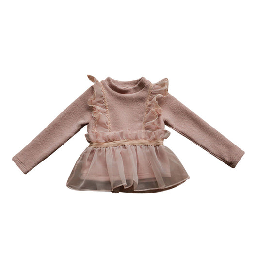Playera Infantil Encaje y Plush Dos Capas Estilo Hada - Image 9