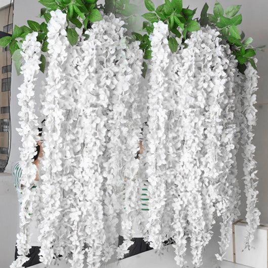 Guirnalda Artificial de Glicina e Hortensia para Decoración - Image 10