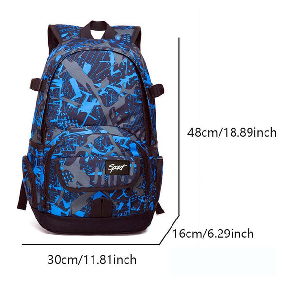 Mochila de Nylon Clásica de Gran Capacidad para Viajes y Escuela