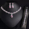 Conjunto de Joyería Nupcial Zirconia Cúbica - Collar, Aretes y Pulsera